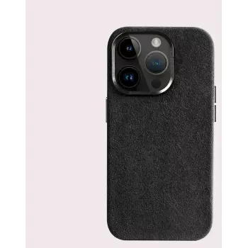 Cyoo Alcantara kotelo Apple iPhone 15 Pro Max -puhelimelle musta (CY123275)