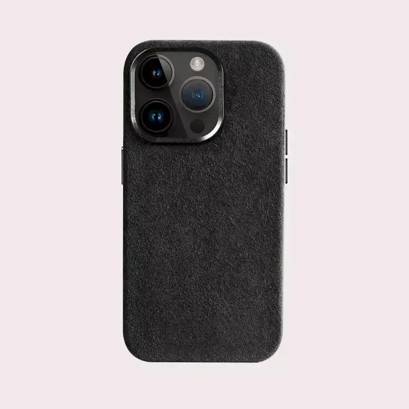 Cyoo Alcantara kotelo Apple iPhone 15 Pro Max -puhelimelle musta (CY123275)