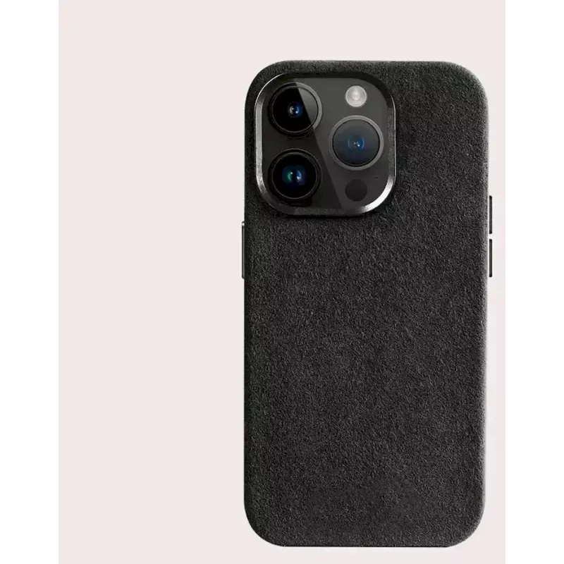 Cyoo Alcantara kotelo Apple iPhone 15 Pro Max -puhelimelle musta (CY123275)