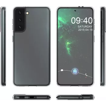 CYOO Ultra Slim -silikonikotelo Samsung Galaxy S21 Ultra (G998F) - läpinäkyvä CY122245