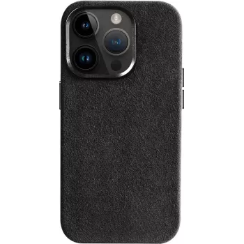 CYOO Alcantara -kuori Apple iPhone 16 Pro Max -puhelimelle – musta CY123618