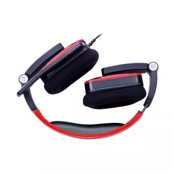Thermaltake Tt eSPORTS SHOCK -peliheadset - Royal Red, johdollinen 3,5 mm, korvan yli, sisäänvedettävä mikrofoni, taitettava