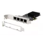 EXSYS EX-6083 PCIe x4 Gigabit Ethernet 4-porttinen Low-Profile verkkokortti