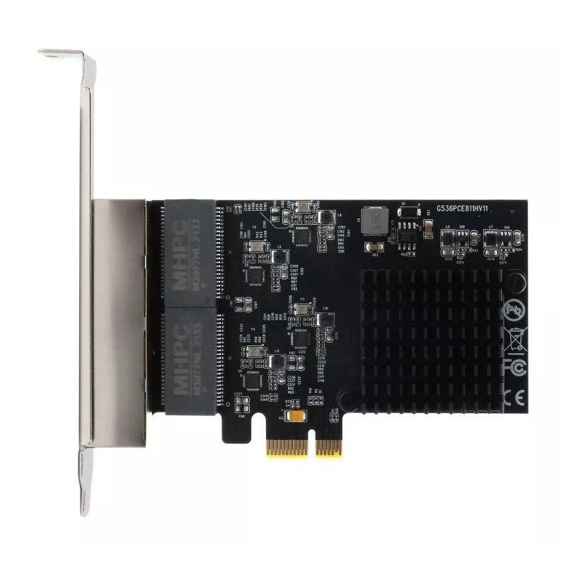 EXSYS EX-6083 PCIe x4 Gigabit Ethernet 4-porttinen Low-Profile verkkokortti