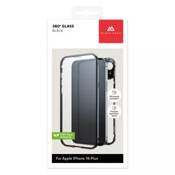 Black Rock Cover 360° Glass Apple iPhone 16 Plus, musta 00228104