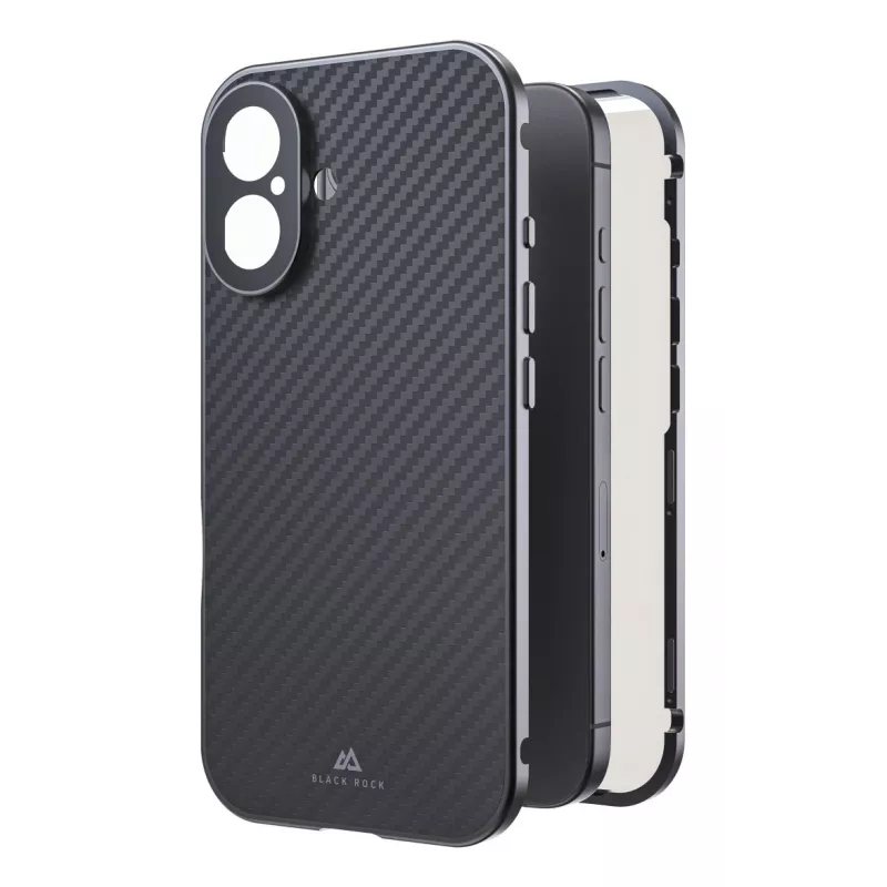Black Rock Cover 360° Glass Apple iPhone 16, aito hiilikuitu (00228085)