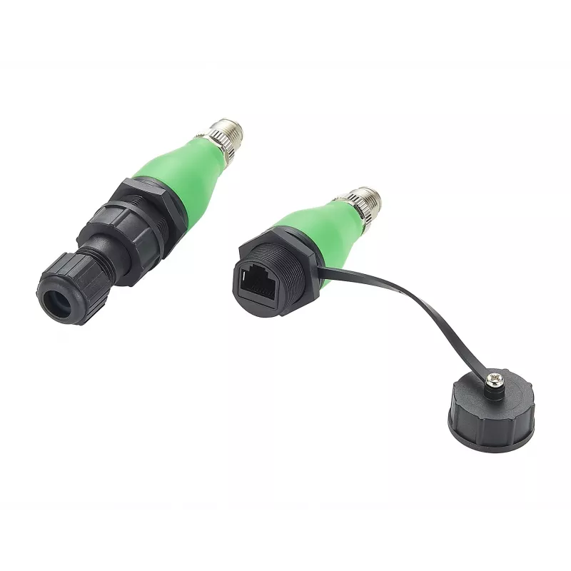 EXSYS EX-49544 M12 X-koodi 8-pin pistoke - RJ45 liitin IP67 teollisuus-Ethernet-sovitin, 10 Gbps