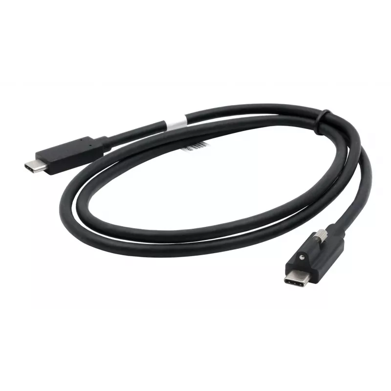 EXSYS EX-K1595V-2.0 USB-C - USB-C -kaapeli, 2 m, musta, ruuviliitin