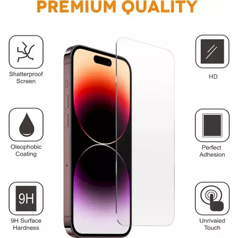 CYOO Pro näytönsuojakalvo Apple iPhone 15 Pro Max -puhelimelle (CY123299) – karkaistu lasi, 9H, HD Clear