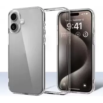 CYOO silikonikotelo Apple iPhone 16 Plus -puhelimelle, läpinäkyvä (CY123620)