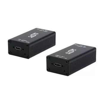 EXSYS EX-1502HMVS teollinen 1-porttinen USB-C 3.2 Gen 1 - USB-A-sovitin 15KV ESD-ylijännitesuojalla, DIN-kiskoasennus, 9-48V DC