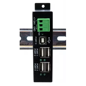 EXSYS EX-1594HMS USB 2.0 4-porttinen teollisuuskeskitin DIN-kiskosarjalla