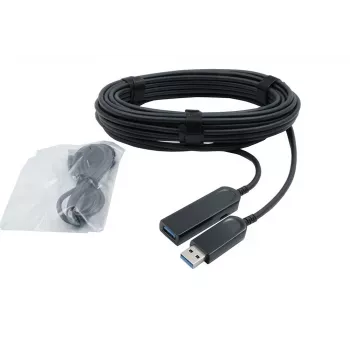 EXSYS USB 3.2 Gen 1 aktiivinen optinen kaapeli (AOC) 10 m, USB-A - USB-A, musta EX-K1691