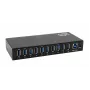 EXSYS EX-11290HMS USB 3.2 Gen 1 10-porttinen keskitin 12V/5A virtalähteellä