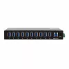 EXSYS EX-11290HMS USB 3.2 Gen 1 10-porttinen keskitin 12V/5A virtalähteellä