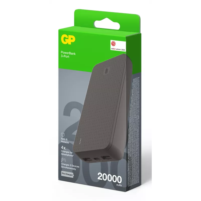 GP PowerBank B+ 20000 mAh musta GPPBB20BBKBSR554