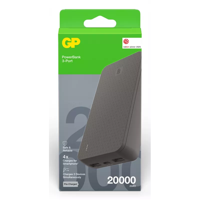 GP PowerBank B+ 20000 mAh musta GPPBB20BBKBSR554