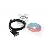 EXSYS EX-1311-2FT USB 2.0 - RS-232 sarja-adapteri, DB9 naaras, FTDI-piirisarja, teollinen lämpötila-alue