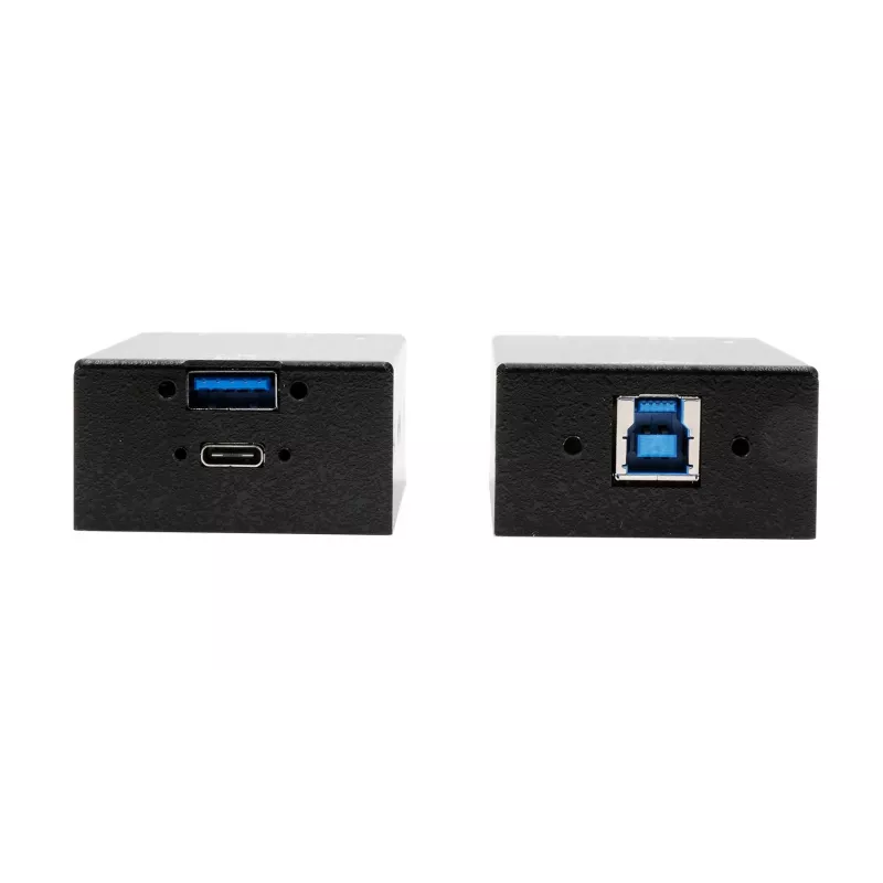 EXSYS EX-1448MM 2-porttinen USB 3.2 Gen1 jatko multimoodi-kuituvalokaapelilla jopa 300 m