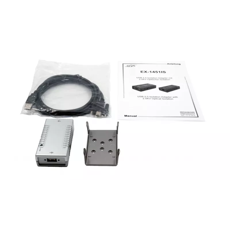 EXSYS EX-1451IS USB 2.0 optinen eristysadapteri 2,5KV eristyksellä