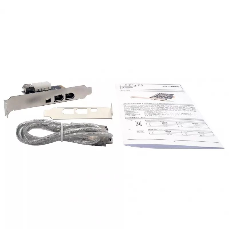EXSYS EX-16600 PCI Express FireWire 1394a kortti 3+1 liitännällä (VIA)