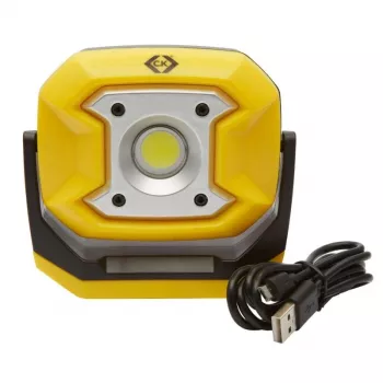 C.K Tools ladattava työvalaisin, COB LED, 700 lm, 10 W, IP65/IK05 (T9735USB)