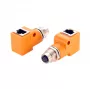 EXSYS M12 A-koodattu 8-napainen liitäntä RJ45-liitäntään 90° adapteri EX-49503