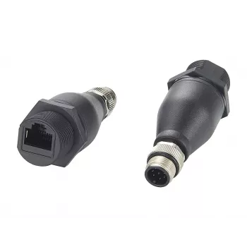 EXSYS EX-49504 M12 A-koodi 8-napainen pistoke RJ45-liitäntään teollisuus Ethernet -adapteri, IP67