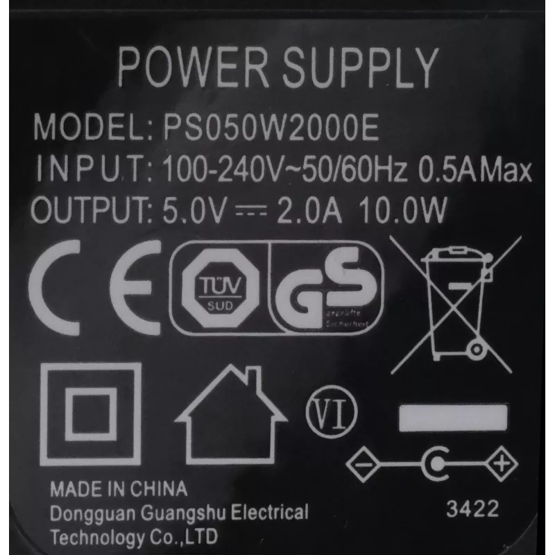 EXSYS EX-6981 5V 2A 10W AC/DC-virtalähde 5,5 mm DC-ontto pistoke