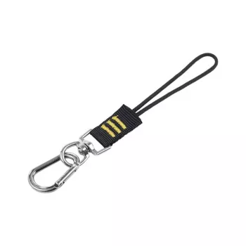 C.K Tools T8007 työkalun turvaköysi D-renkaalla ja pyörivällä liittimellä, säädettävä silmukka, 5 kg max. kuorma, 1,2 m, musta/keltainen
