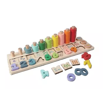 Gerardo's Toys GT61203 puinen eläinpujottelulelu lapsille 3 vuodesta alkaen