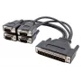 EXSYS Octopus sarjakaapeli, 4x DB9 pistoke – HD44 pistoke, 0,6 m, musta EX-OPTC4-9-SM