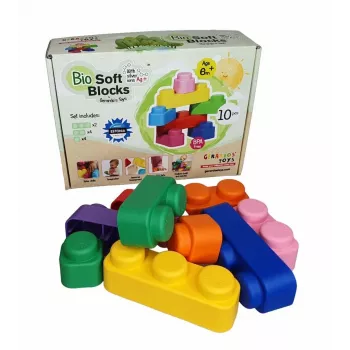Gerardo's Toys GT3108 pehmeä rakennuspalikkasarja, 10 osaa, EVA-vaahto, monivärinen
