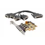 EXSYS EX-44354 4-porttinen PCIe RS-232 sarjakortti Low-Profile-kiinnikkeellä, FTDI-piirisarja