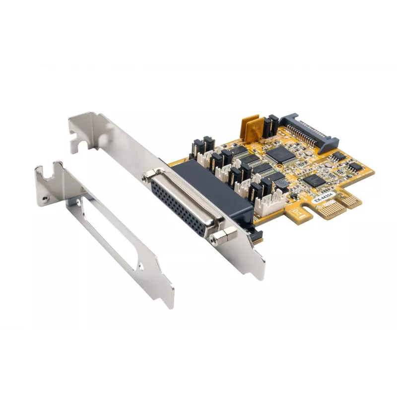 EXSYS EX-44354 4-porttinen PCIe RS-232 sarjakortti Low-Profile-kiinnikkeellä, FTDI-piirisarja