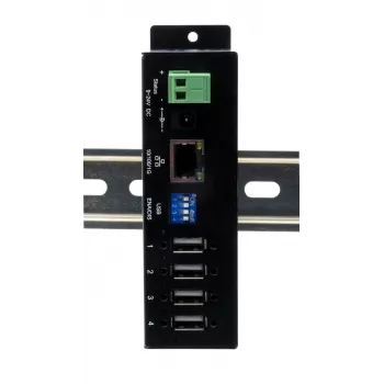 EXSYS EX-6003HMVS-POE-ON 4-porttinen USB 2.0 Gigabit Ethernet -palvelin PoE:lla, 15KV ESD-suoja