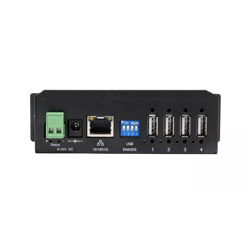 EXSYS EX-6003HMVS-POE-ON 4-porttinen USB 2.0 Gigabit Ethernet -palvelin PoE:lla, 15KV ESD-suoja
