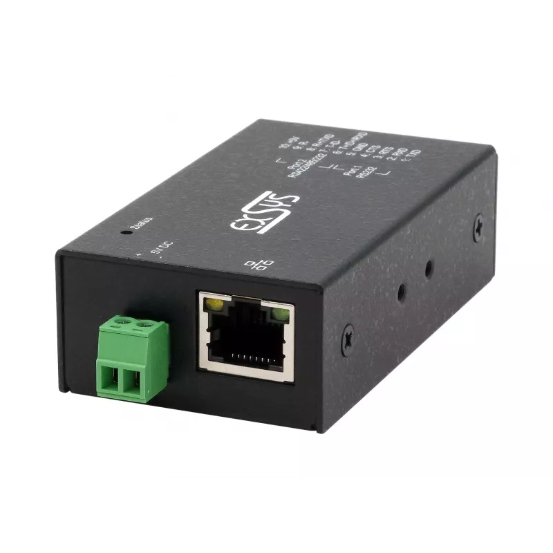 EXSYS EX-6131-2 teollinen Ethernet-sarjaporttipalvelin, RS-232/422/485, DIN-kisko- ja seinäasennus