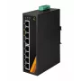 EXSYS EX-6226POE teollinen 8-porttinen Gigabit PoE+ kytkin, 12-36VDC, DIN-kisko