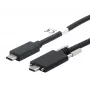 EXSYS USB-C - USB-C 3.2 Gen 2x1 kaapeli varmistusruuveilla, 2 m, musta EX-K1591V-2.0