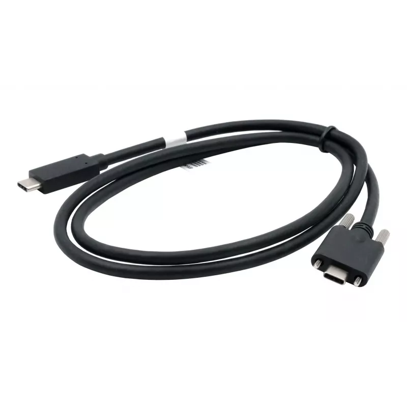 EXSYS USB-C - USB-C 3.2 Gen 2x1 kaapeli varmistusruuveilla, 2 m, musta EX-K1591V-2.0