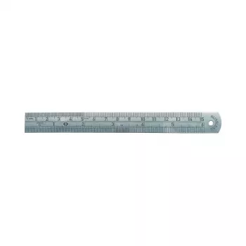 C.K Tools ruostumaton teräsviivain, 150 mm / 6 tuumaa, mm- ja tuumajaot (T3530 06)