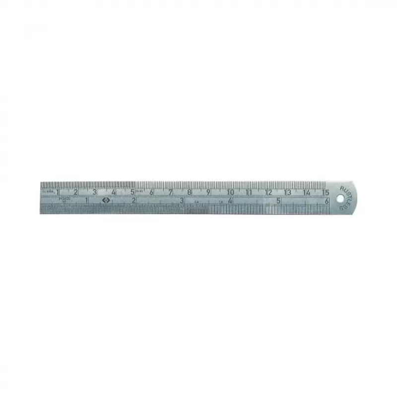 C.K Tools ruostumaton teräsviivain, 150 mm / 6 tuumaa, mm- ja tuumajaot (T3530 06)