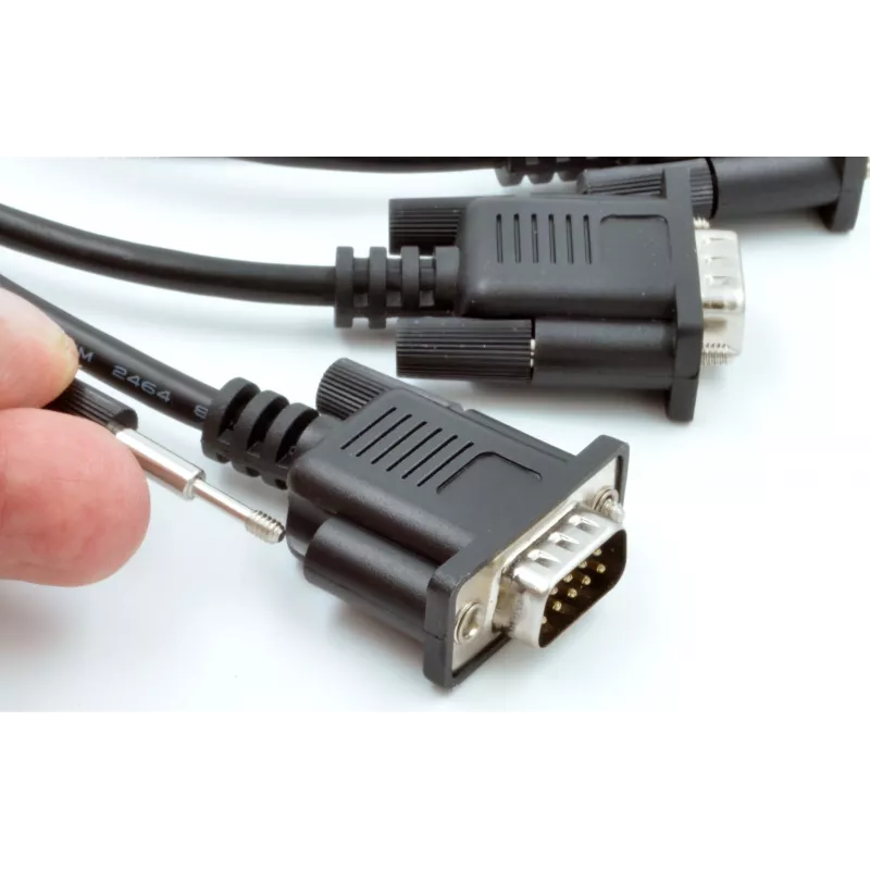 EXSYS EX-OPTC44-9-SM Octopus-kaapeli 4 x 9 pin Serial RS-232 haaroituskaapeli, HD44 uros 4x DB9 uros, 0,6m, musta
