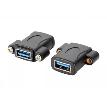 EXSYS EX-49301 USB 3.2 Gen 1 asennusadapteri, USB-A naaras USB-A naaras, 5Gbps, musta