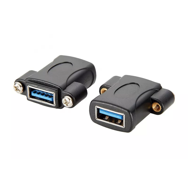 EXSYS EX-49301 USB 3.2 Gen 1 asennusadapteri, USB-A naaras USB-A naaras, 5Gbps, musta