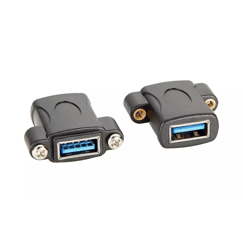 EXSYS EX-49301 USB 3.2 Gen 1 asennusadapteri, USB-A naaras USB-A naaras, 5Gbps, musta