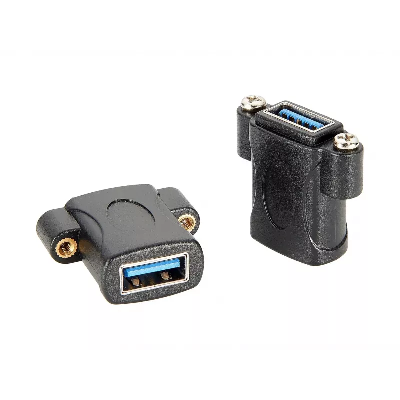 EXSYS EX-49301 USB 3.2 Gen 1 asennusadapteri, USB-A naaras USB-A naaras, 5Gbps, musta