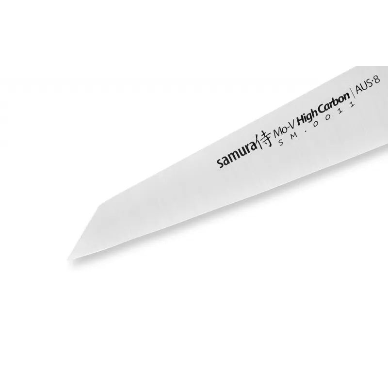 SAMURA Harakiri yleisveitsi 93 mm AUS-8 ruostumaton teräs musta ABS-kahva