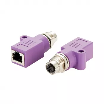 EXSYS M12 D-koodi 4-pin naaras RJ45 naaras teollisuus Ethernet-adapteri EX-49521